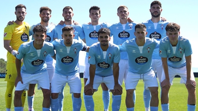 Once do Celta contra o Spórting de Xixón. RC CELTA