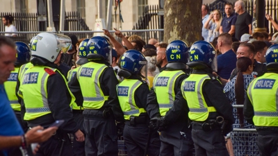 Protestas na contorna do Parlamento británico (Europapress)