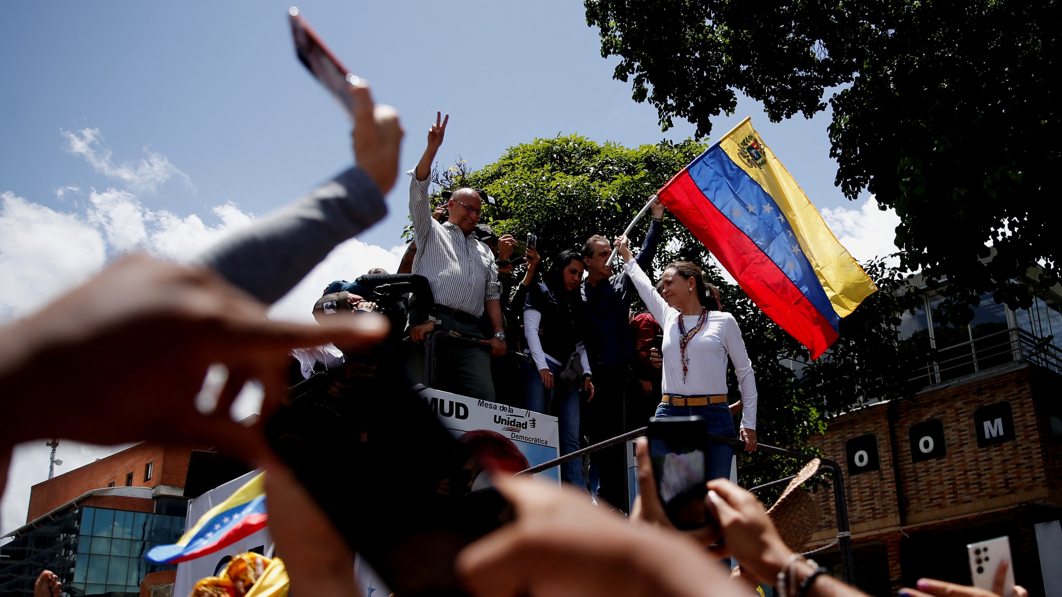 Manifestación da oposición venezolana en Caracas. REUTERS/Leonardo Fdez. Viloria