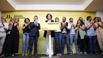 Marta Rovira, durante unha conferencia de prensa de ERC (Kike Rincón-Europa Press)