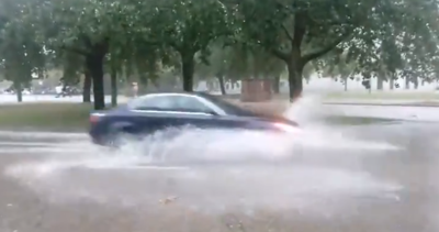 A intensa choiva orixinada pola DINA causa inundacións en Burgos