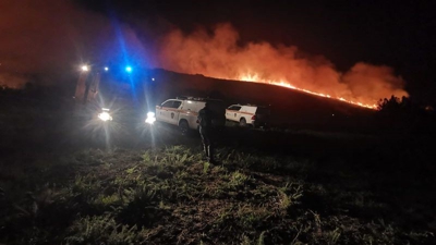 Incendio forestal na parroquia de Cuíña, Palas de Rei (Garda Civil)