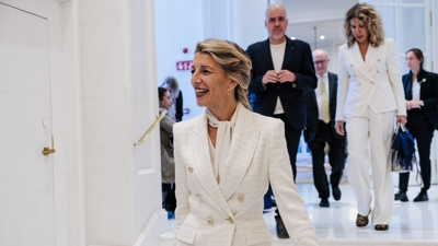 A ministra de Traballo e Economía Social, Yolanda Díaz, durante un almorzo informativo organizado por Nueva Economía Fórum (Carlos Luján / Europa Press)