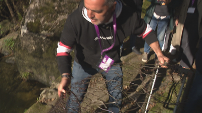 Os asistentes ao congreso coñeceron de primera man como se pesca a lamprea