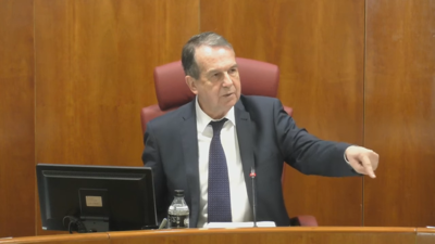 Abel Caballero, alcalde de Vigo, durante o pleno deste xoves