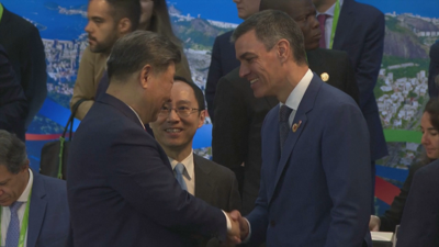 Pedro Sánchez fala co presidente chinés no Cume do G 20