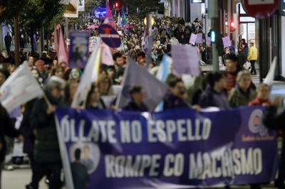 A manifestación da Coruña saíu da praza do Obelisco. EFE