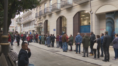 Imaxe da Rúa da Raíña esta mañá (Delegación de Lugo)