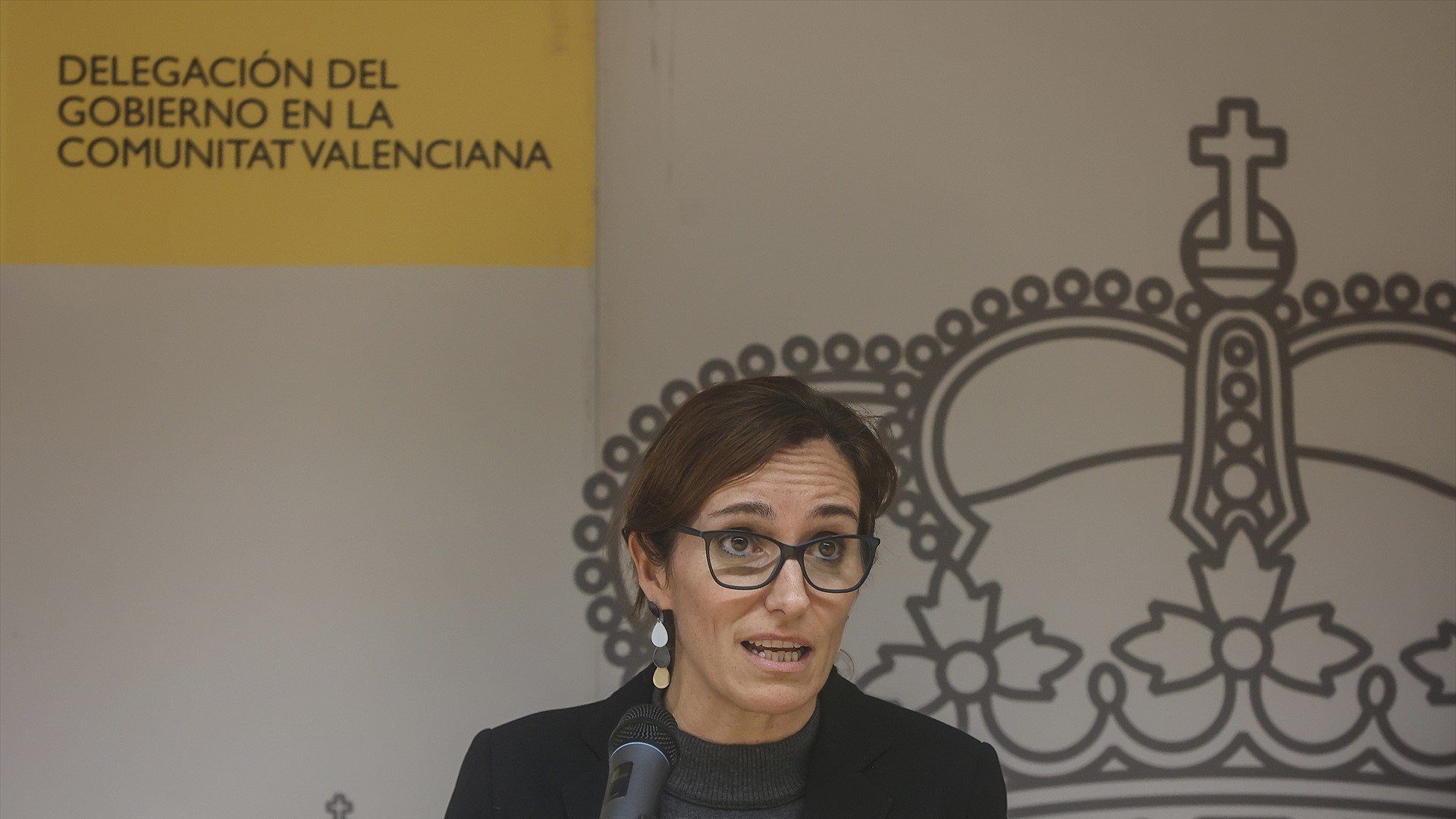 A ministra de Sanidade, Mónica García, durante a súa visita a Valencia (Rober Solsona/Europa Press)