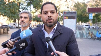 O secretario xeral de Vox, Ignacio Garriga, nunha visita ao barrio barcelonés Besòs-Maresme (Vox)