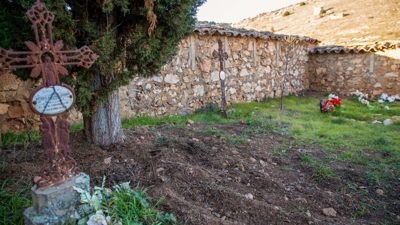 Cemiterio de Andaluz (Soria), onde foron localizados os restos dun home desmembrado. EFE/ Wifredo García Álvaro