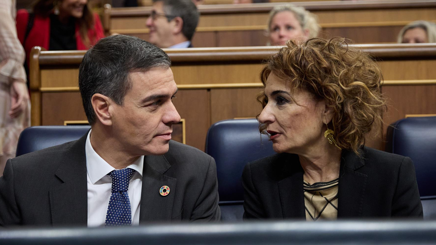 O presidente do Goberno, Pedro Sánchez, e a vicepresidenta e ministra de Facenda, María Jesús Montero. Europa Press / Jesús Hellín