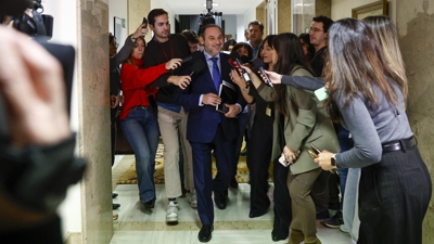 José Luís Ábalos, este luns no Congreso (EFE/ Rodrigo Jimenez)