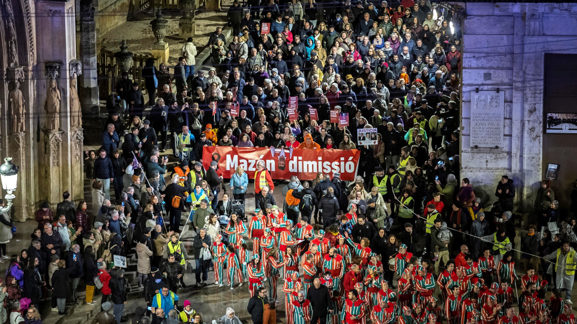 Manifestación desta tarde en Valencia. Foto: EFE/ Biel Aliño