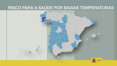 Mapa de asignación de risco para a saúde por baixas temperaturas