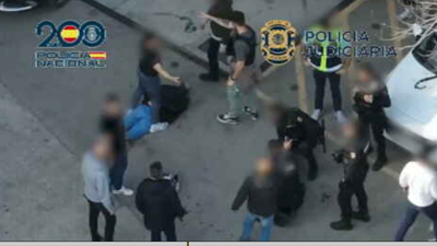 Momento da detención en Alacant