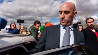 Luis Rubiales este mércores á súa saída da Audiencia Nacional (Europa Press/Matias Chiofalo)