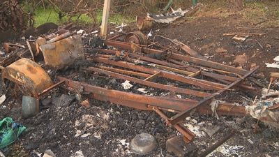 No último incendio presuntamente intencionado unha caravana acabou calcinada