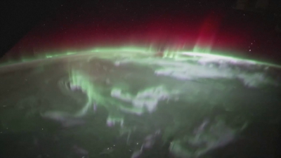 Imaxes da aurora boreal captadas desde a Estación Espacial Internacional