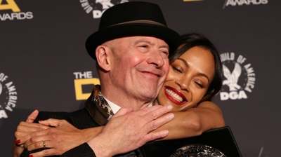 Jacques Audiard e Zoe Saldaña, premiados de novo por 'Emilia Pérez' (Reuters/Mario Anzuoni)