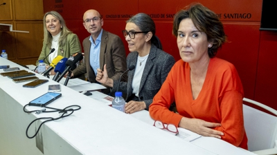 Gonzalo Muíños, Mercedes Rosón, Mila Castro e Marta Álvarez (EFE/ Arxina)