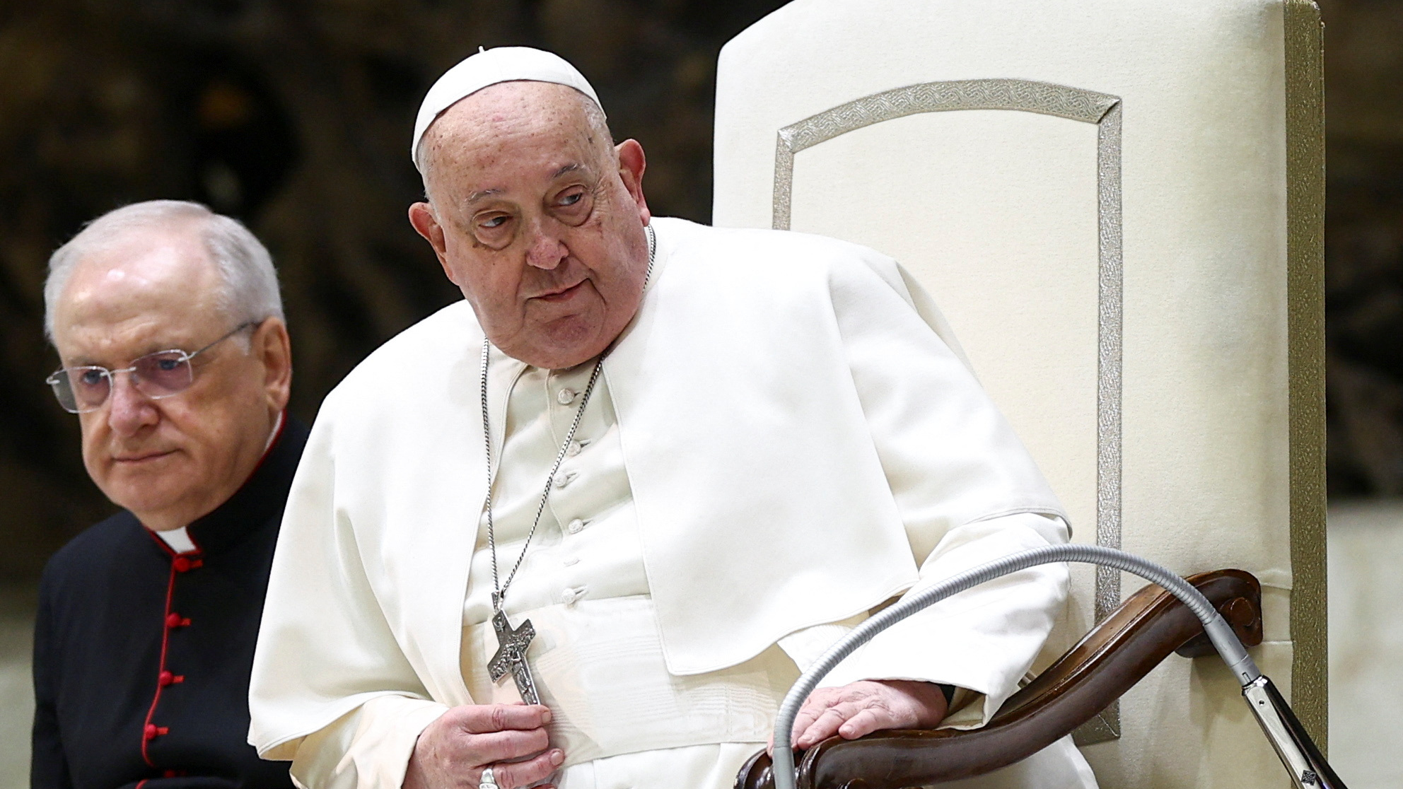 O papa Francisco na súa audiencia semanal do 12 de febreiro de 2025 . REUTERS/Guglielmo Mangiapane