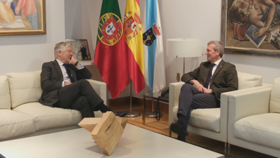 Reunión entre o presidente da Xunta, Alfonso Rueda, e o embaixador de Portugal en España, João Mira-Gomes