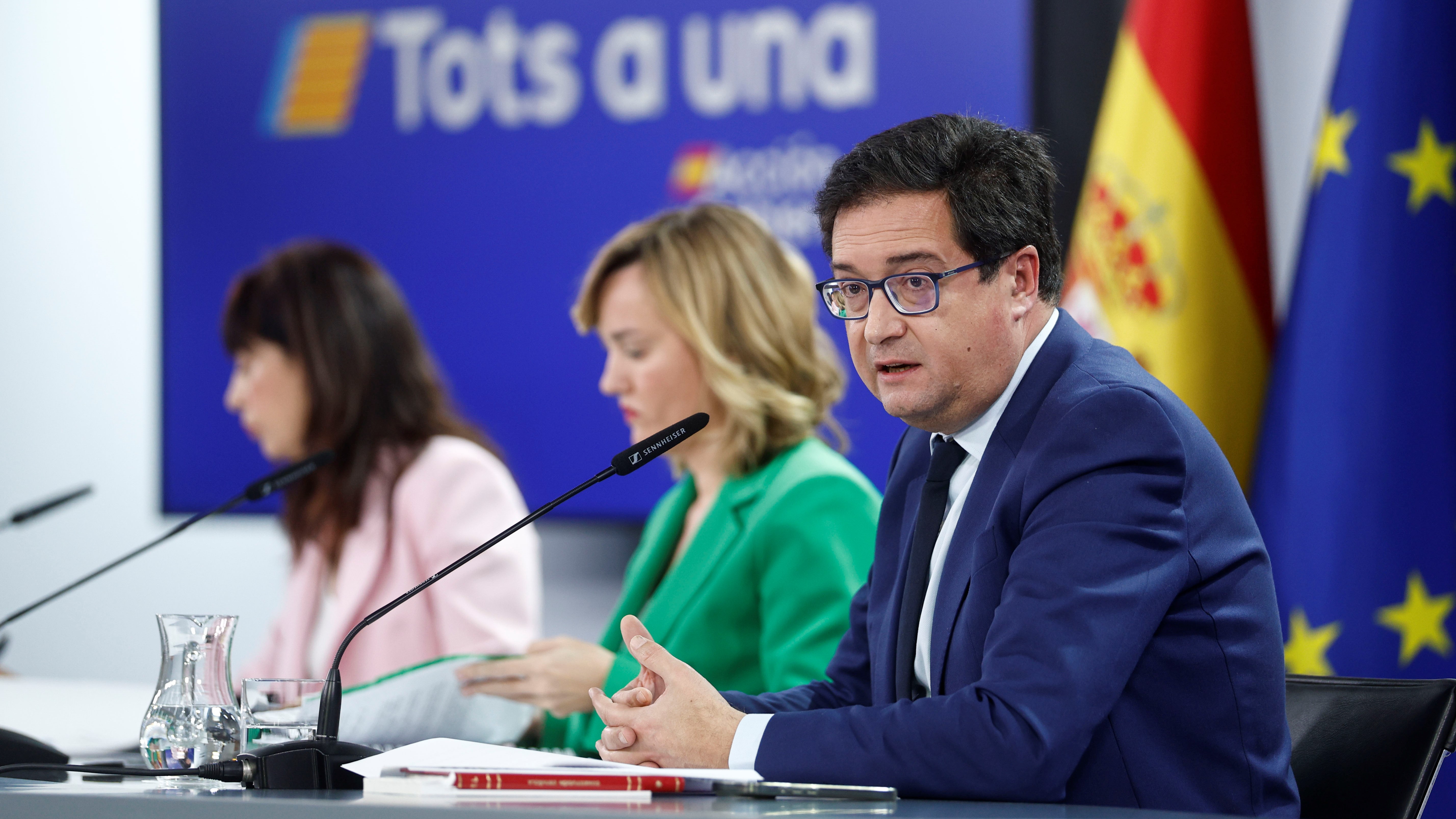 Óscar López, ministro de Transformación Dixital e Función Pública, durante a conferencia de prensa tras o Consello de Ministros (EFE/Rodrigo Jiménez)