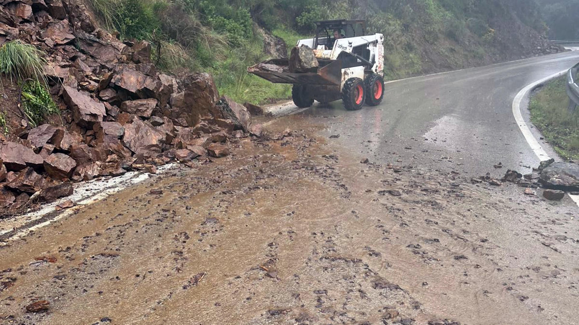 Danos provocados pola chuvia na Serranía de Ronda (Málaga)