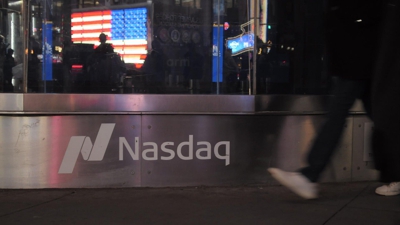 O stand do índice Nasdaq en Times Square, Nueva York/ Europa Press