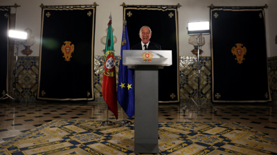 O presidente de Potugal reunido co Consello de Estado/Pedro Nunes/Reuters