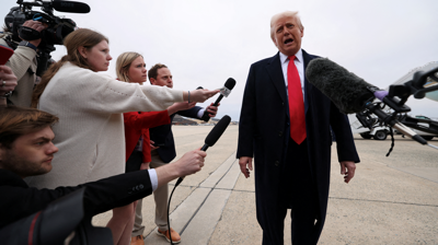 Trump, este sábado en Maryland (REUTERS/Kevin Lamarque)