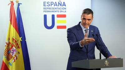 Sánchez, este xoves en Bruxelas ( REUTERS / Yves Herman)